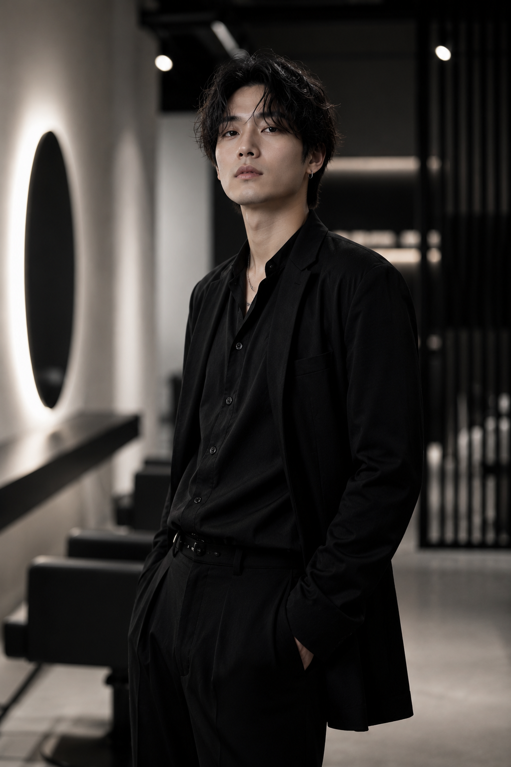 FLUXディレクター 相沢リョウ｜黒い装いのスタイリスト